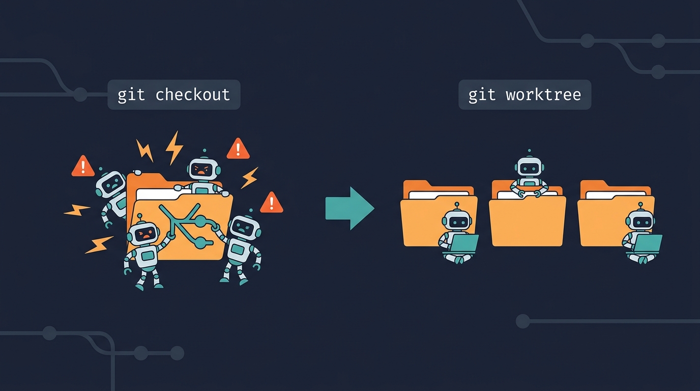 並列 Claude Code の git checkout で作業中のコードが書き換わるのでgit worktree + hook で解決した ...